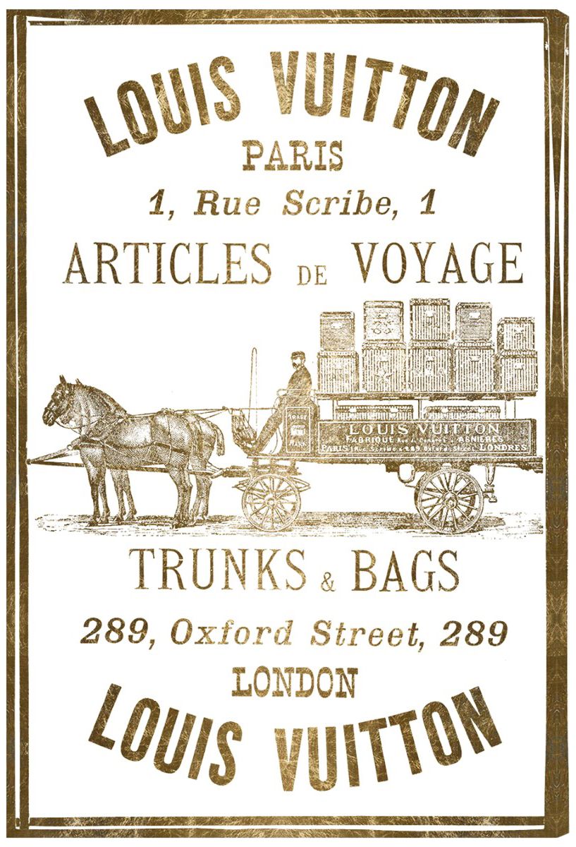 Oliver Gal Articles De Voyage Gold Leaf Canvas Wall Art