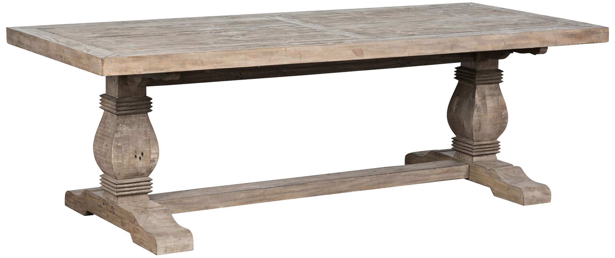 Caleb 94" Wide Distressed Wood Rectangular Dining Table