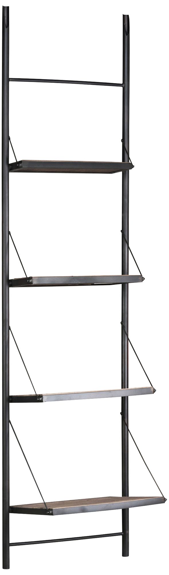 Lennox Small Hand-Distressed 4-Shelf Freestanding Display