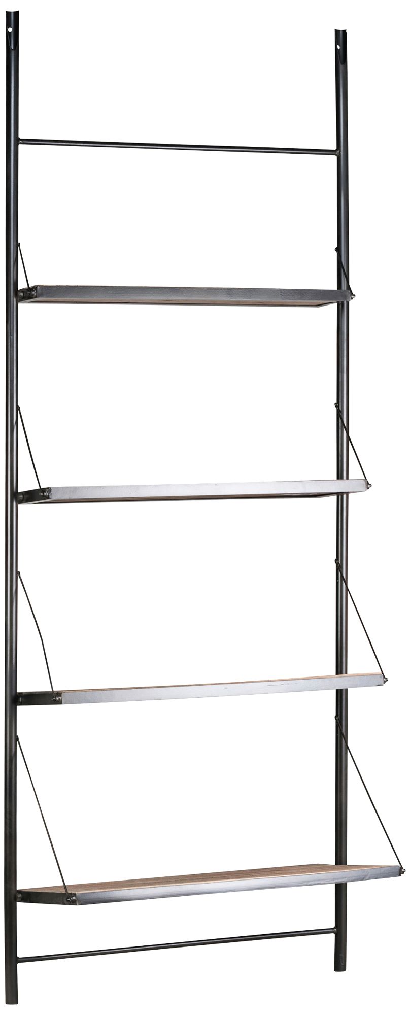 Lennox 96" High Reclaimed Wood Freestanding Display Shelf