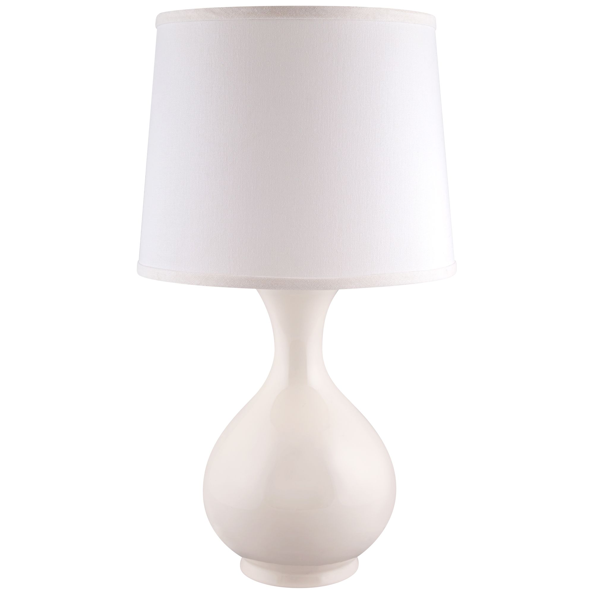 Hewitt White Gloss Jar Ceramic Accent Table Lamp