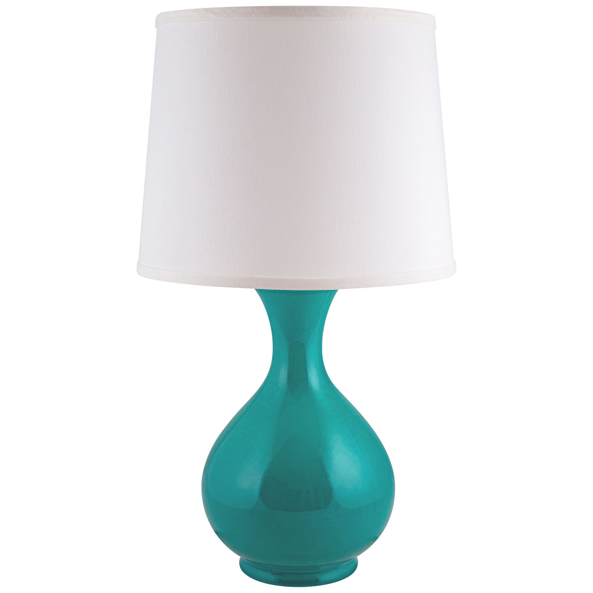 Hewitt Bayside Turquoise Gloss Jar Ceramic Accent Table Lamp