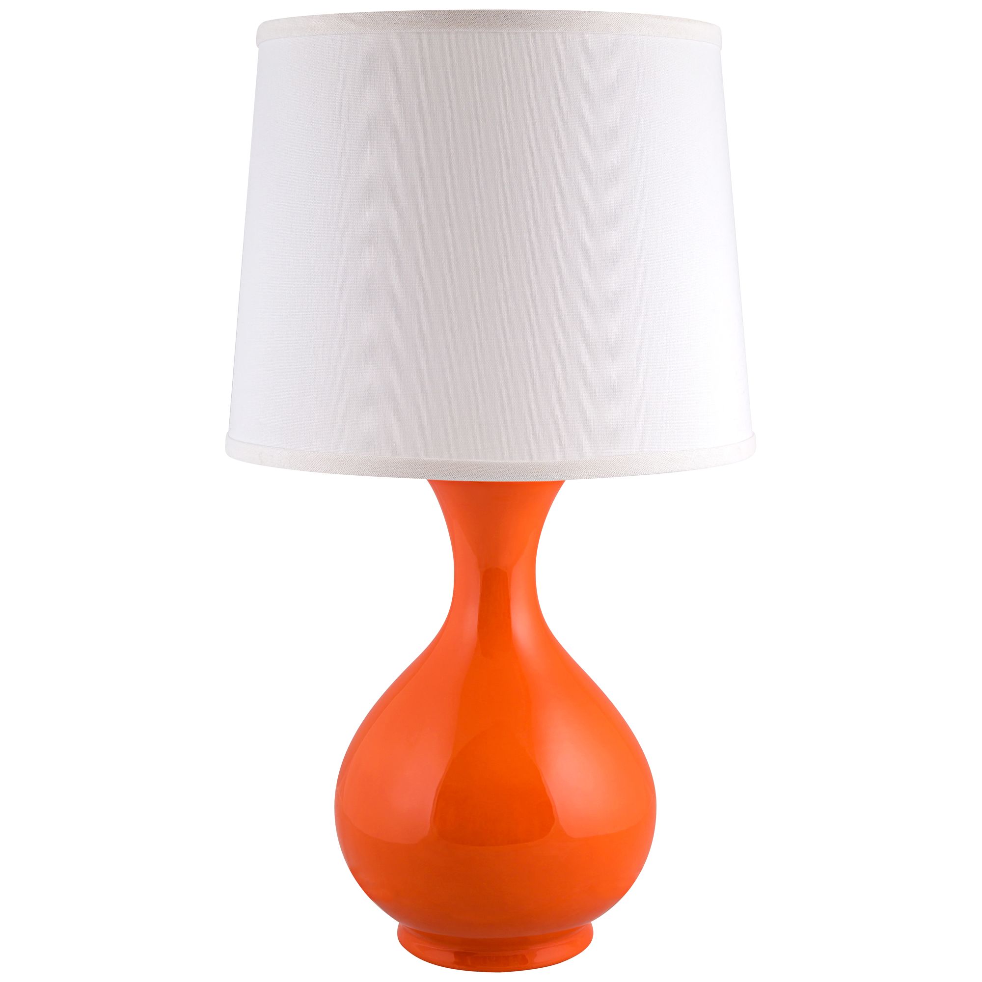 Hewitt Orange Nectar Gloss Jar Ceramic Accent Table Lamp