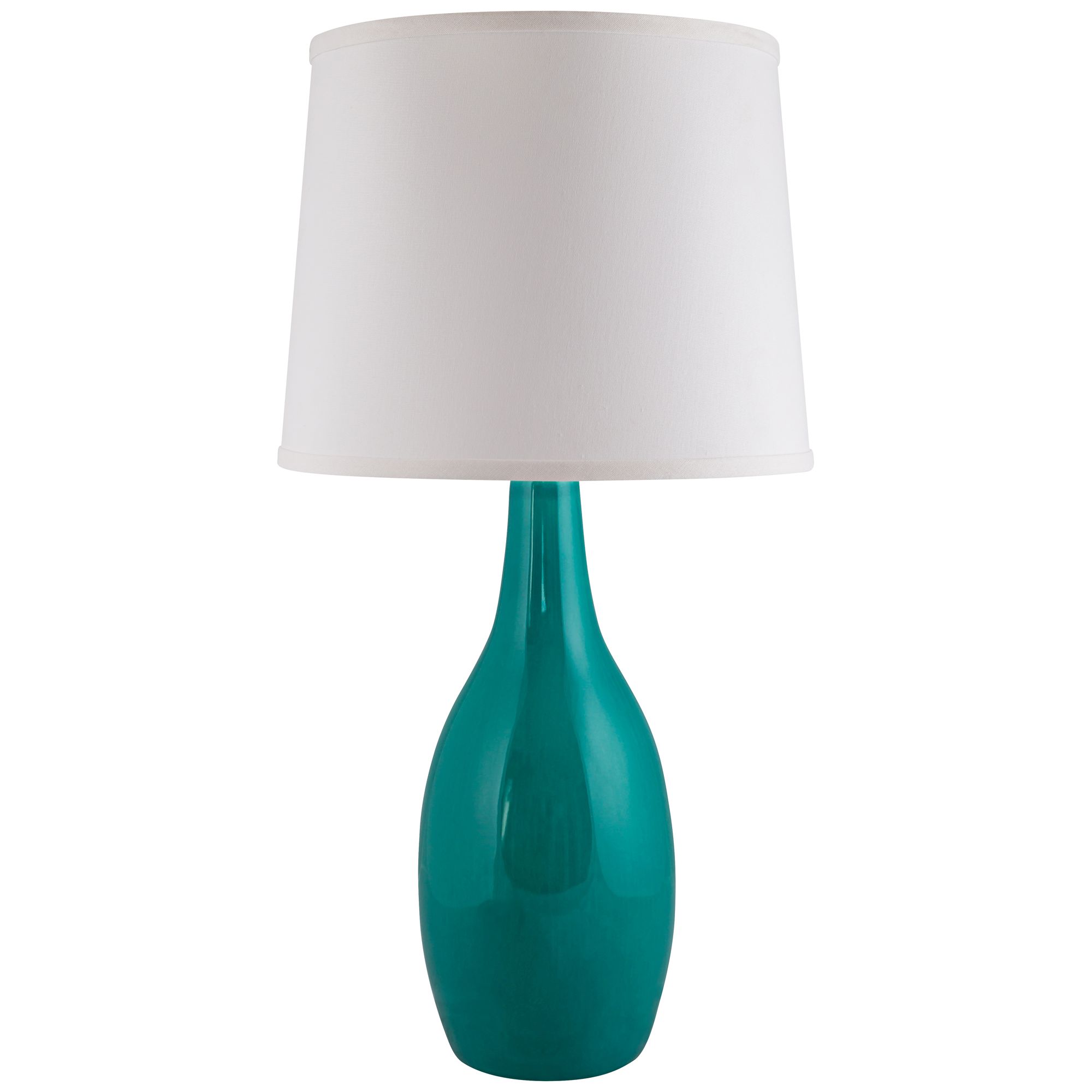 Arby Bayside Turquoise Gloss Droplet Ceramic Table Lamp