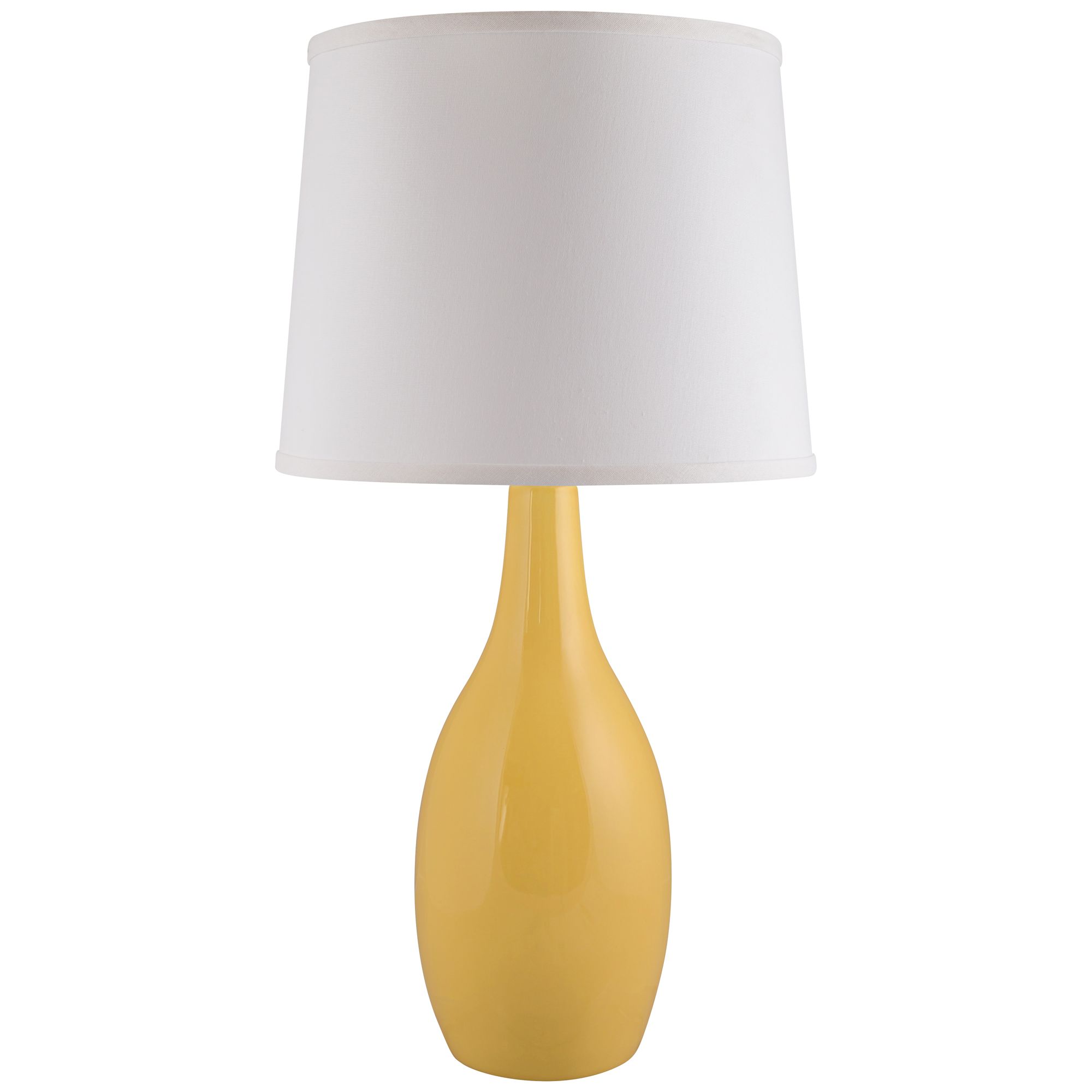 Arby Straw Yellow Gloss Droplet Ceramic Table Lamp