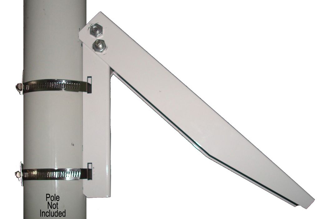 White Solar Panel Pole Mounting Bracket