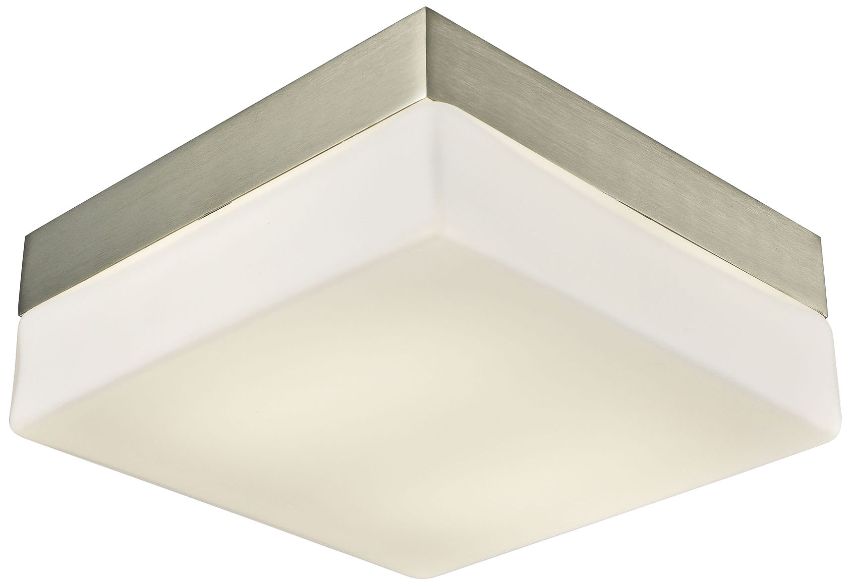 Wyngate 8" Wide Satin Nickel Square LED Ceiling Light