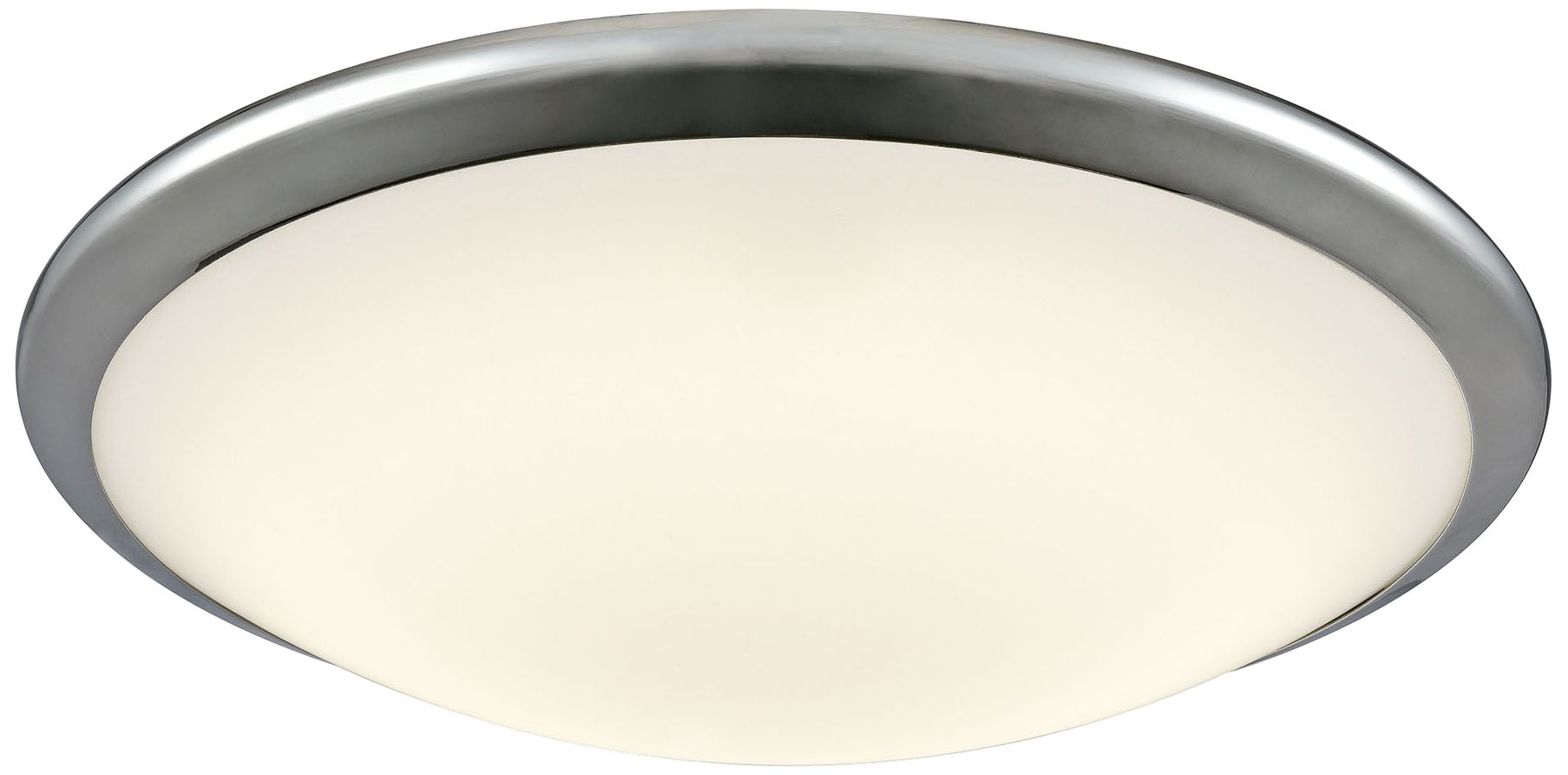 Clancy 15" Wide Chrome Round LED Ceiling Light