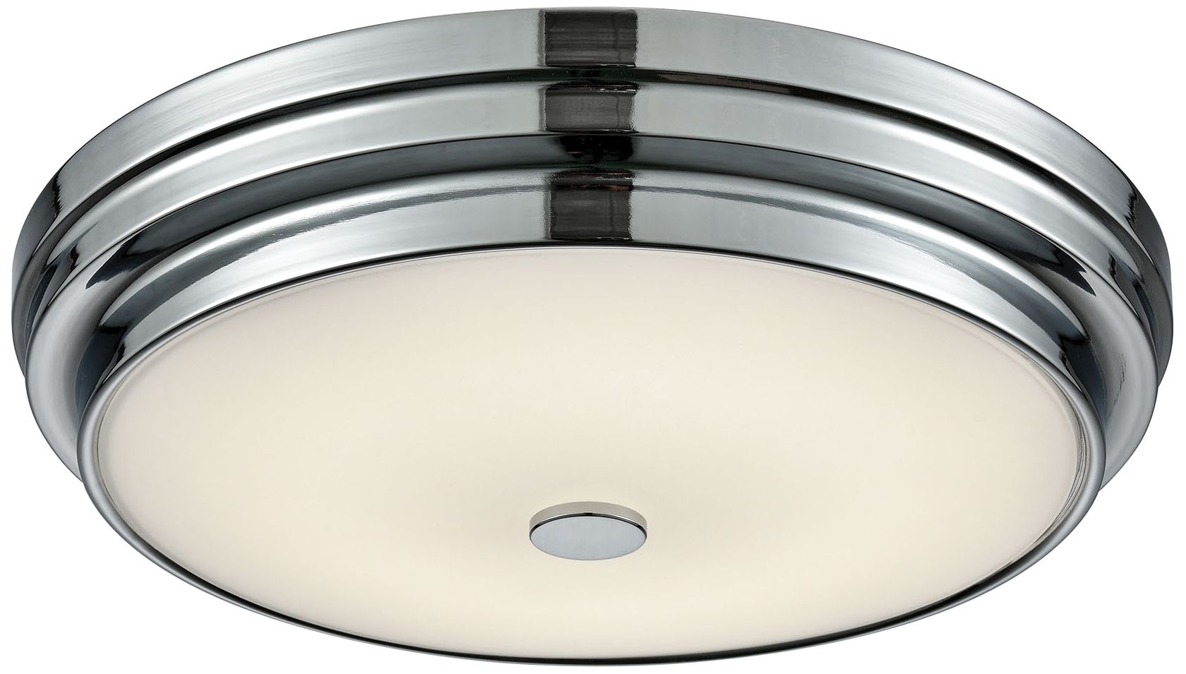 Garvey 12 3/4" Wide Chrome Round LED Ceiling Light