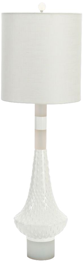 Couture Meg Caswell Edie White Lacquer Table Lamp