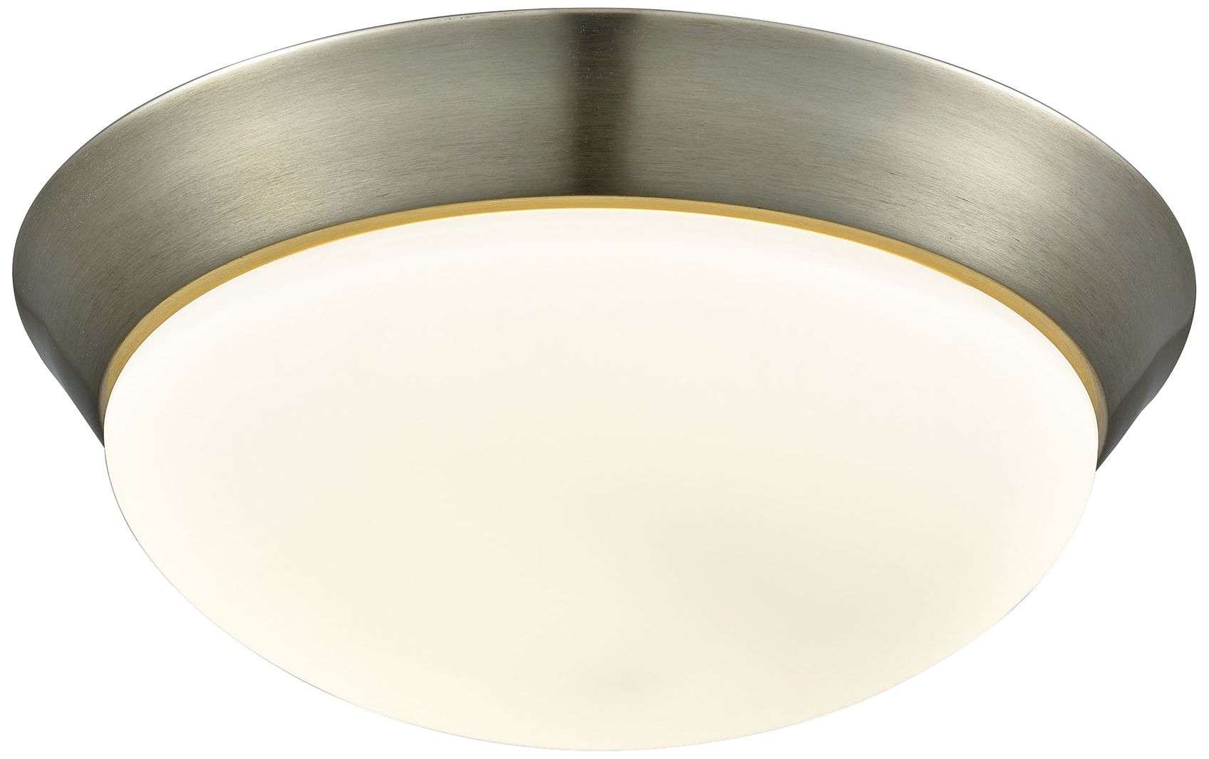 Contours 12 3/4" Wide Satin Nickel LED Ceiling Light
