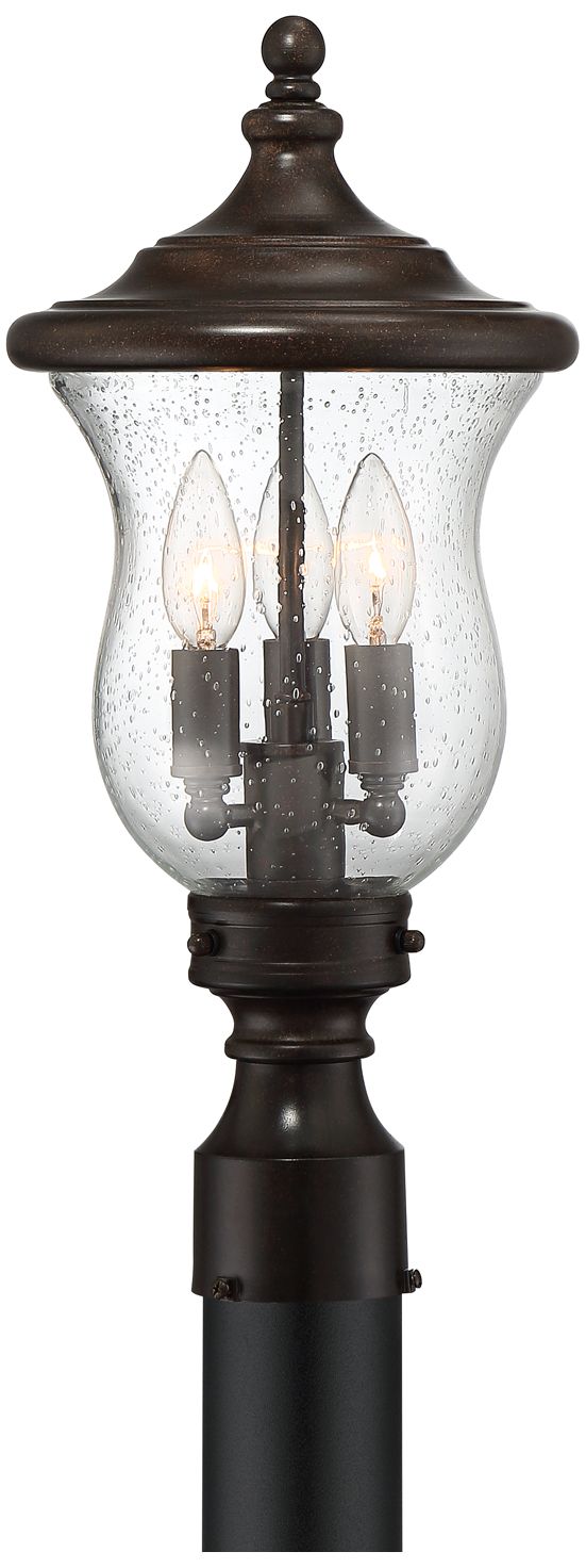 Carriage 19" High Bronze 3Light LED Outdoor Post Light 36Y57