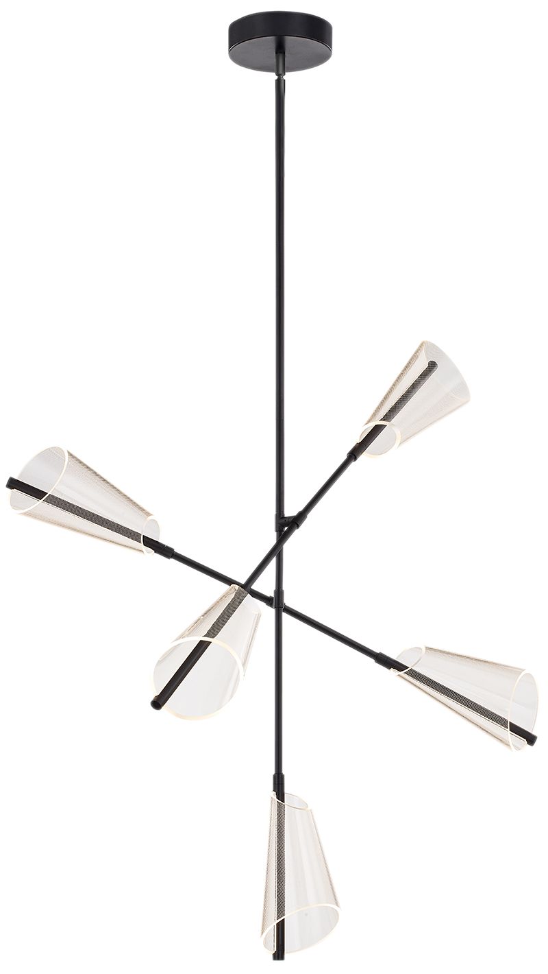 Kuzco Mulberry Led 37-in Black/light Guide Led Chandeliers