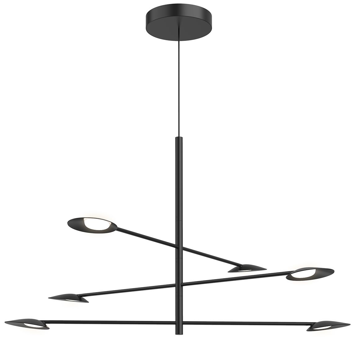 Kuzco Rotaire Led 36-in Black Led Chandeliers