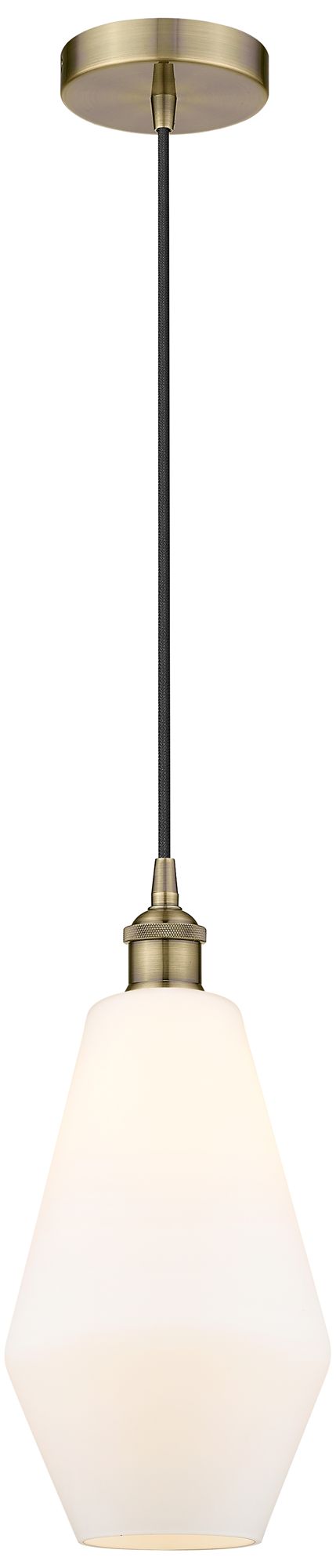 Innovations Lighting Cindyrella 7" Antique Brass Mini Pendant W/ Cased Matte White Shade