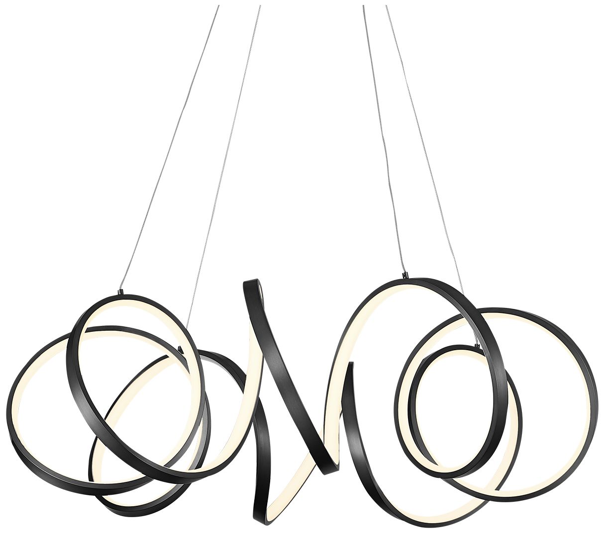 Kuzco Synergy Led 34-in Black Led Chandeliers