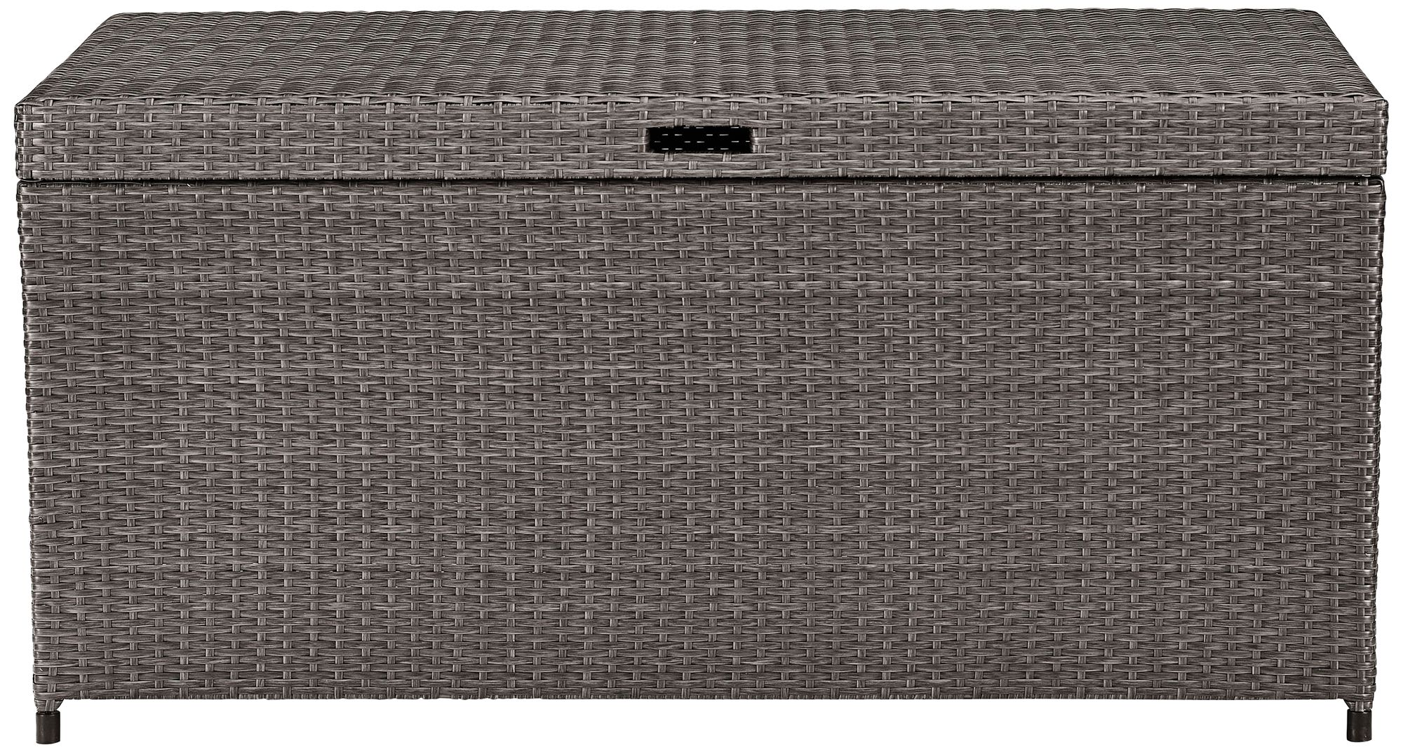 Palm Harbor Gray Outdoor Wicker Storage Bin