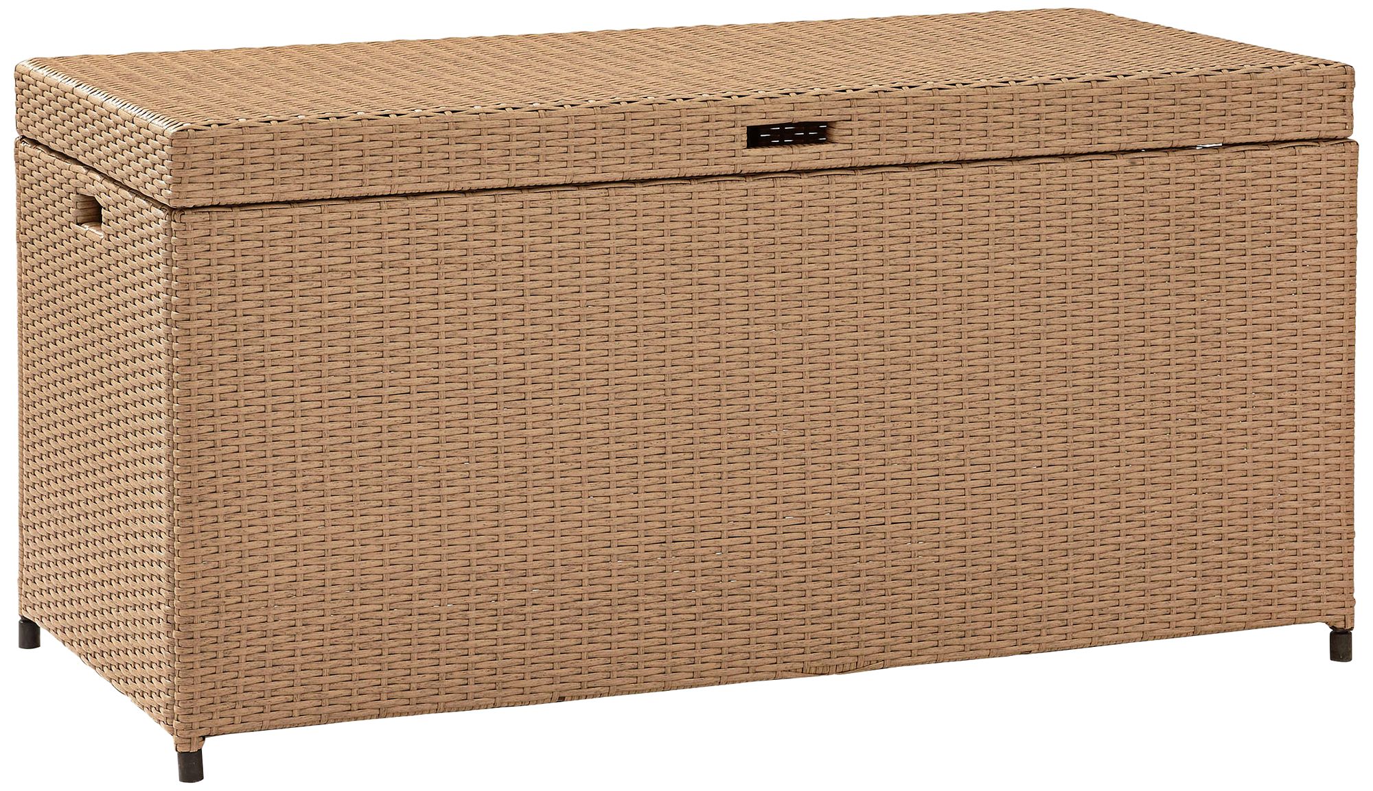 Palm Harbor Light Brown Outdoor Wicker Storage Bin