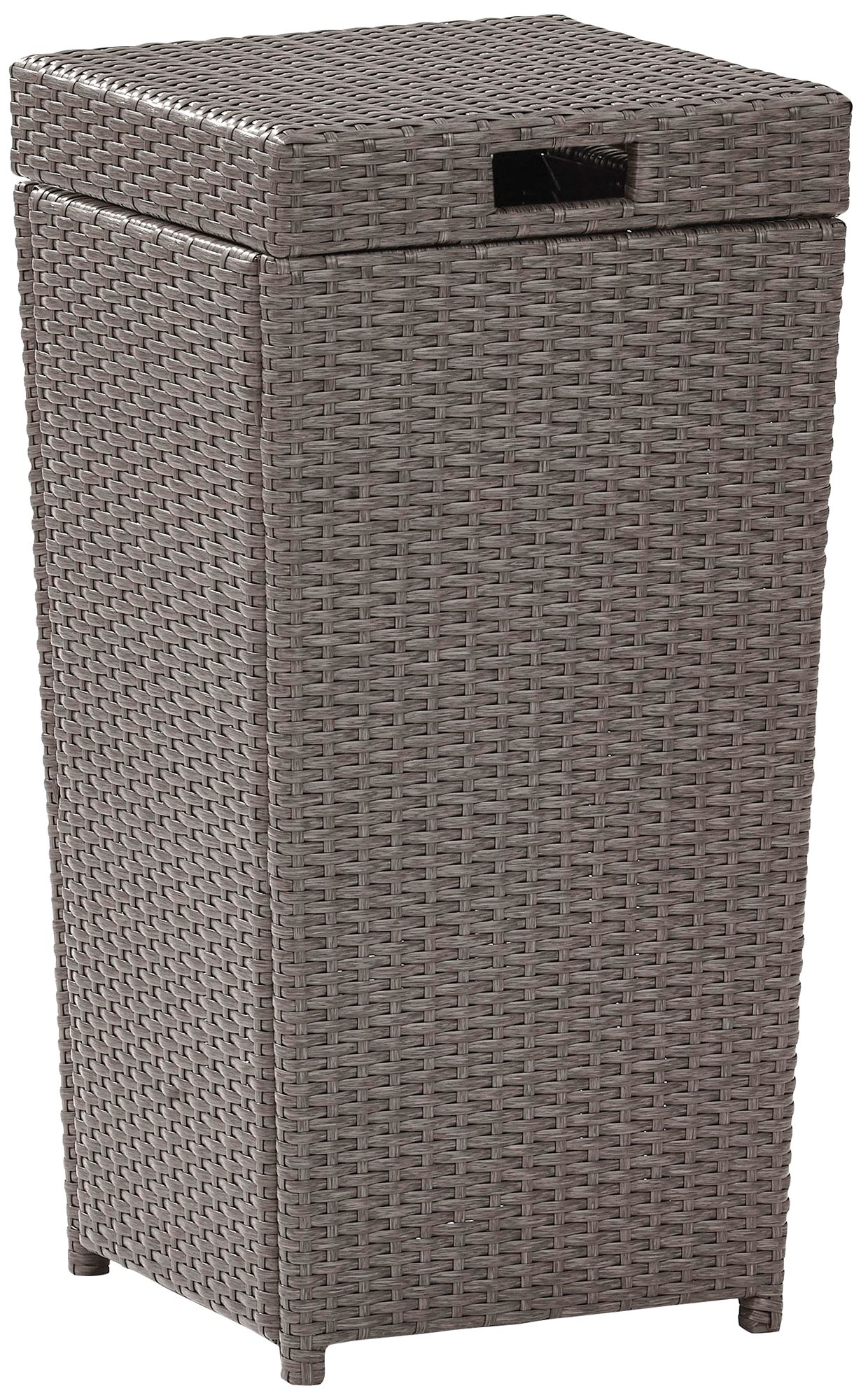 Palm Harbor Gray Outdoor Wicker Trash Bin 37A12 Lamps Plus