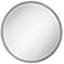 Lorraine Silver 32 3/4" Round Beaded Trim Wall Mirror