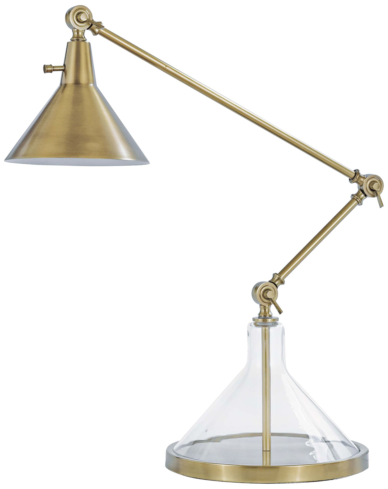 Regina Andrew Funnel Beaker Natural Brass Desk Lamp