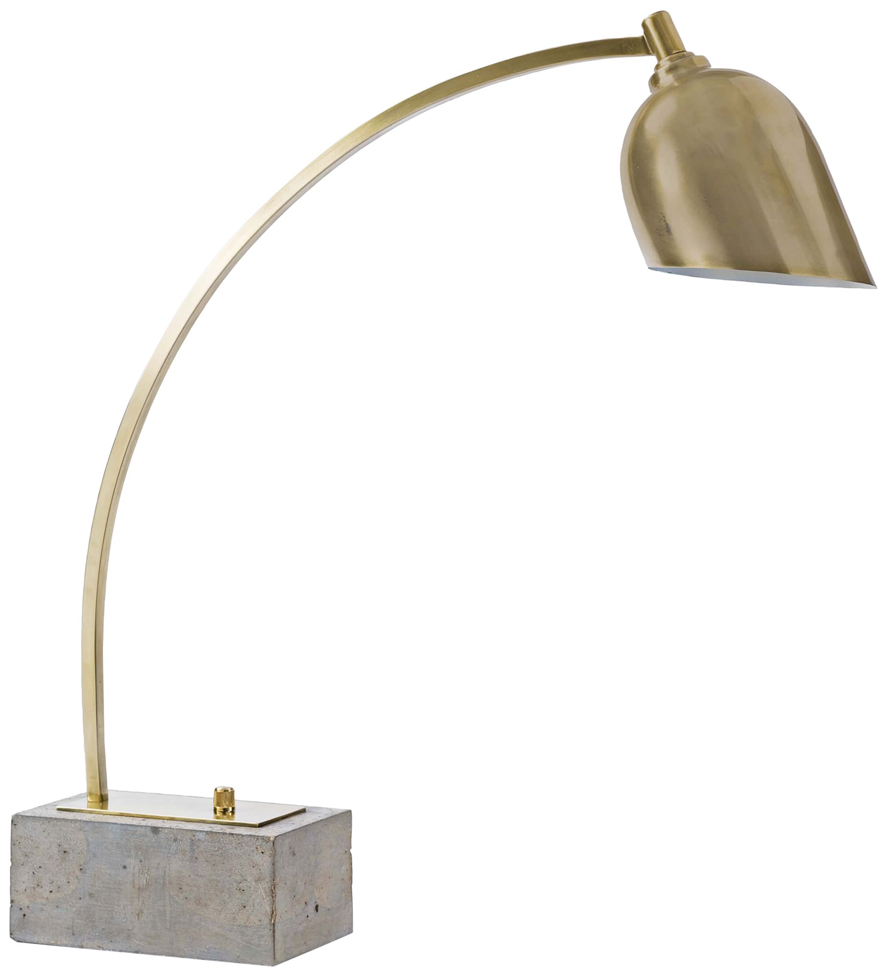 Regina Andrew Eureka Natural Brass and Concrete Desk Lamp