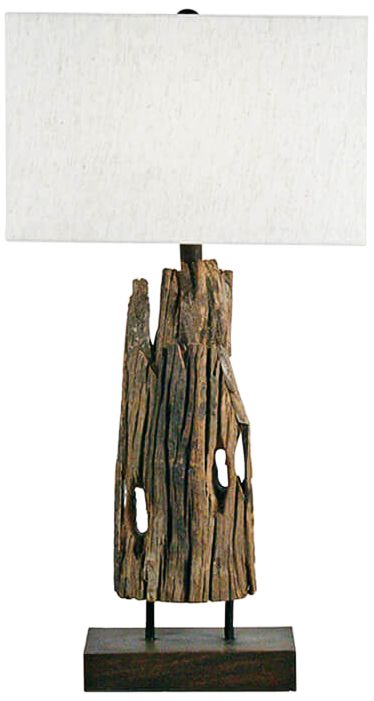 reclaimed wood table lamp