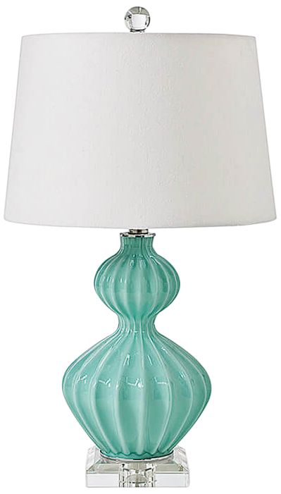 Regina Andrew Ripple Aqua Glass Table Lamp