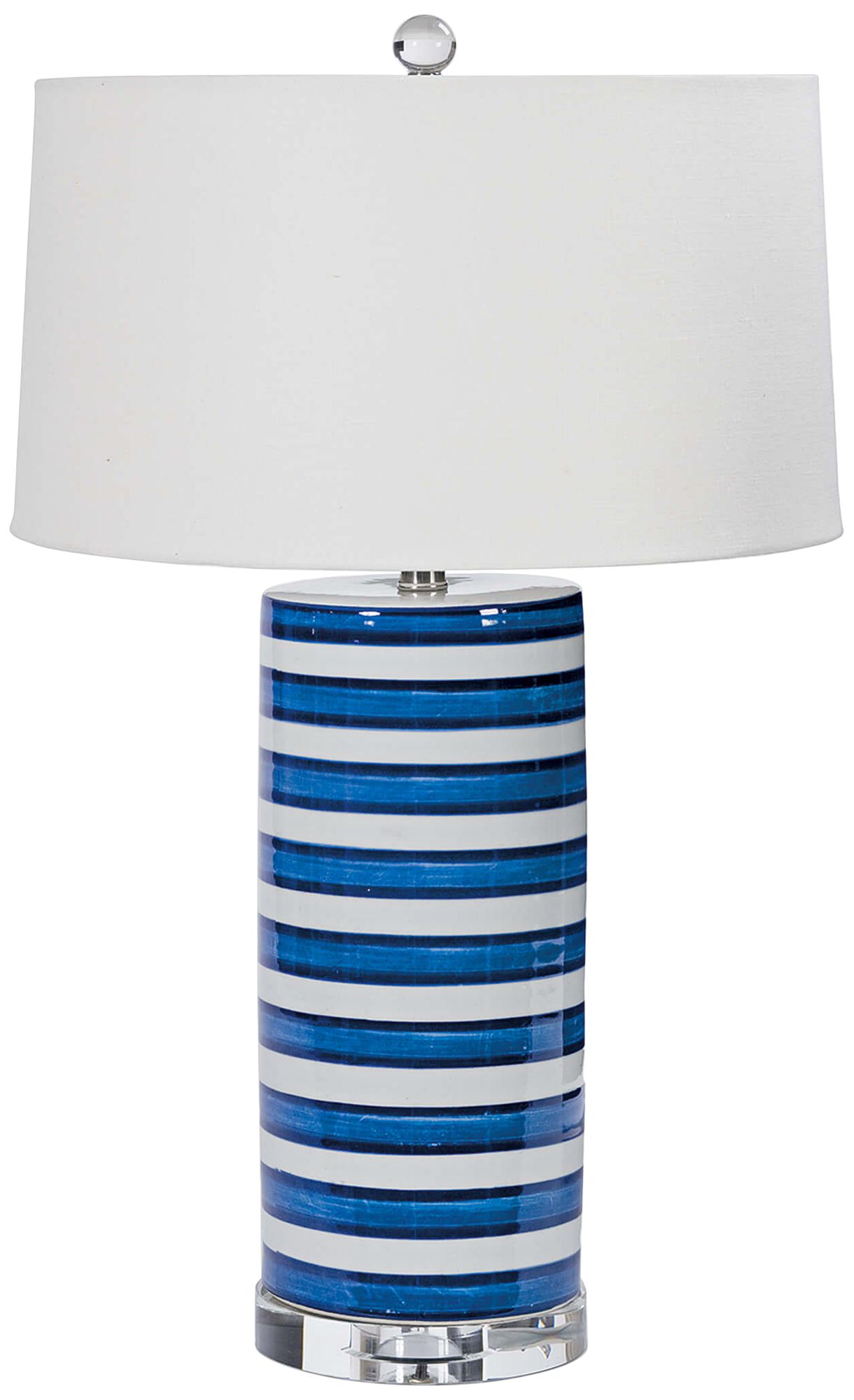Regina Andrew Nelson Striped Ceramic Column Table Lamp