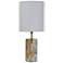 Shalom Jade and Brass Cylinder 18 1/2"H Accent Table Lamp