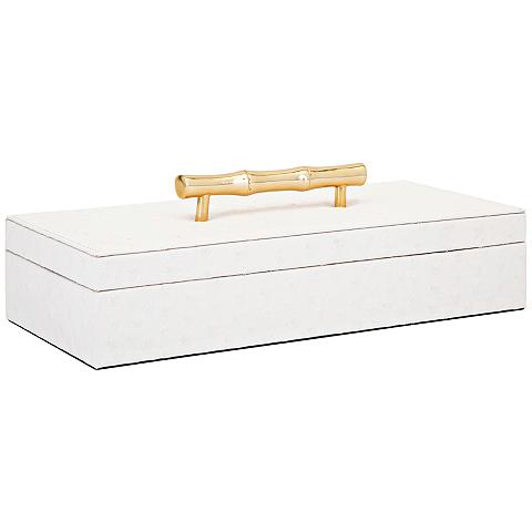 Mani White Decorative Lidded Box