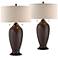 Cody Hammered Oiled Bronze Table Lamp Set of 2