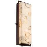 Alabaster Rocks!&trade; Avalon 18&quot;H Bronze LED Outdoor Wall Light
