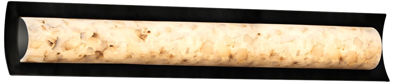 Alabaster Rocks! Lineate 30" Wide Matte Black LED Bath Light