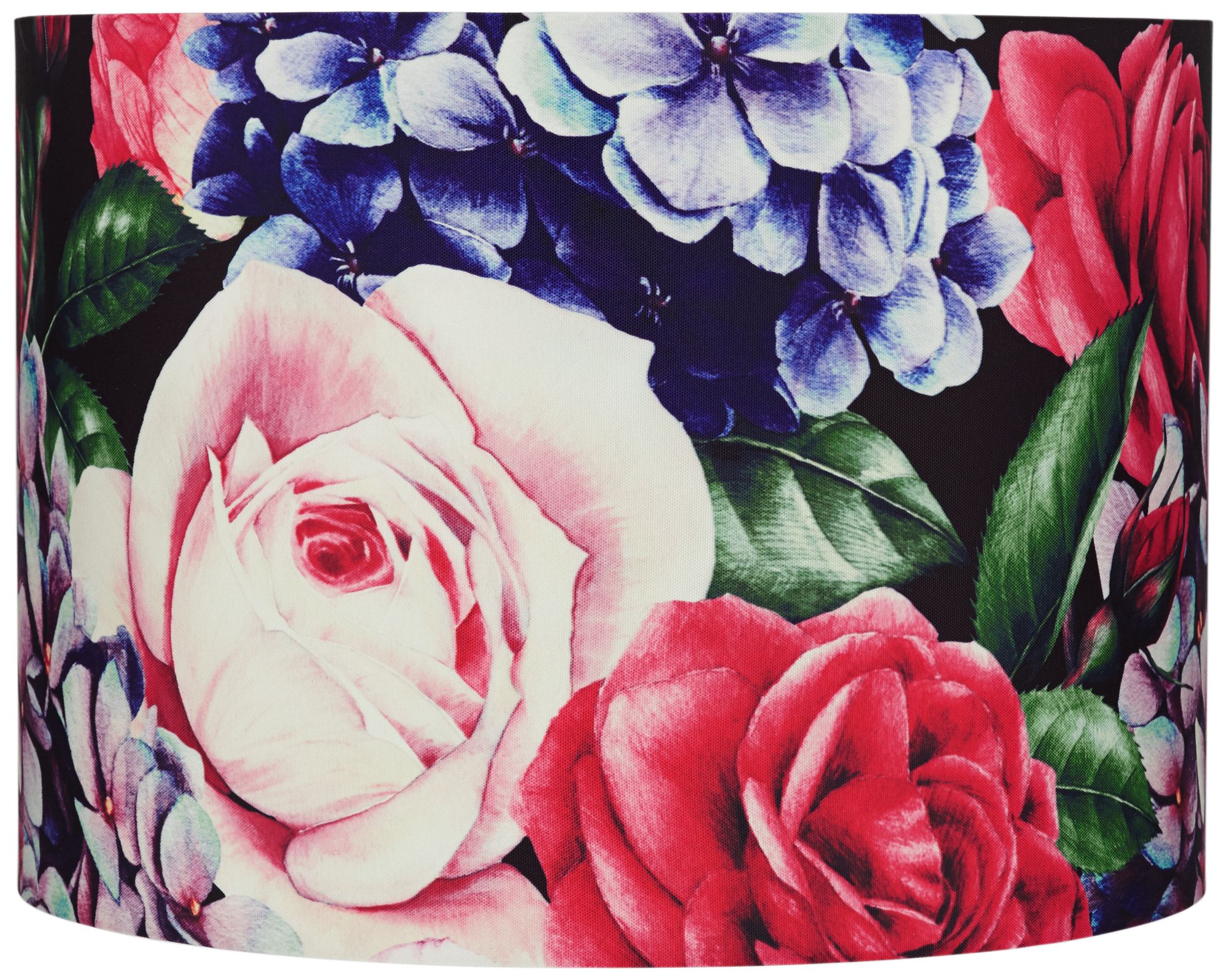 Multi-Color Rose Floral Drum Lamp Shade 15x16x11 (Spider)