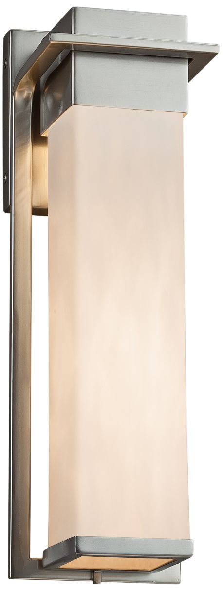 Clouds Pacific 16 1/2" High Nickel LED Outdoor Wall Light