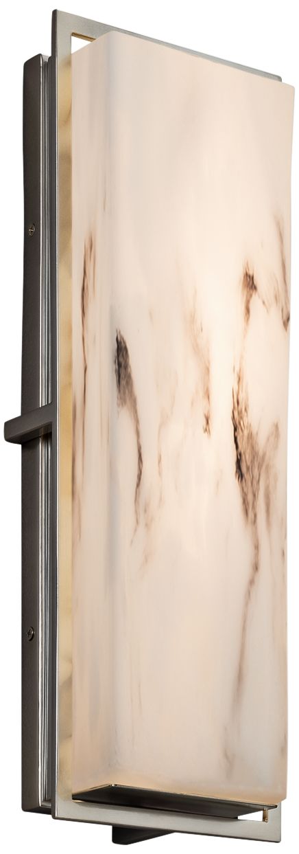 LumenAria Avalon 18" High Brushed Nickel LED Outdoor Wall Light
