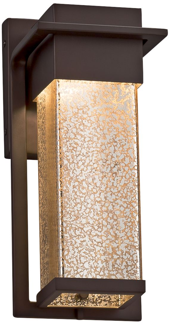 Fusion Pacific 12" High Glass Bronze LED Outdoor Wall Light