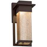 Fusion&trade; Pacific 12&quot;H Glass Bronze LED Outdoor Wall Light