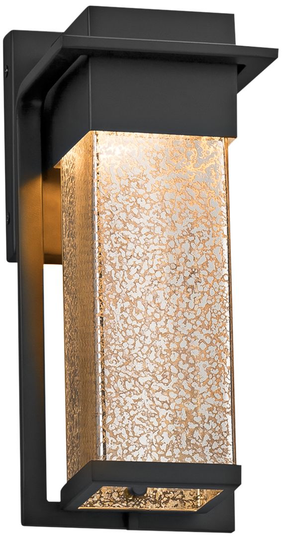 Fusion Pacific 12"High Glass Black LED Outdoor Wall Light