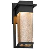 Fusion&trade; Pacific 12&quot;High Glass Black LED Outdoor Wall Light