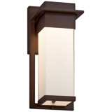 Fusion Pacific 12&quot;H Opal Glass Bronze LED Outdoor Wall Light