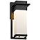 Fusion Pacific 12"H Opal Glass Black LED Outdoor Wall Light