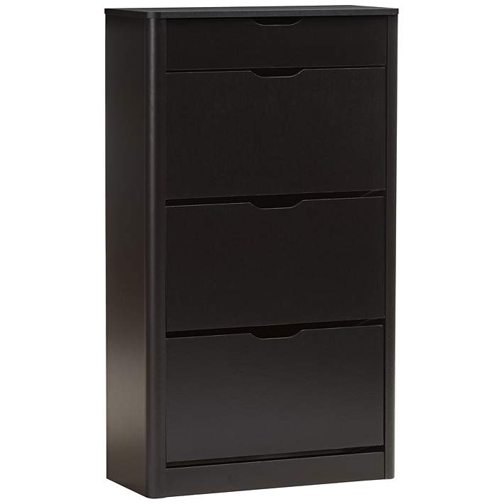 Cayla 27 Wide Black 1 Drawer Shoe Cabinet 37f58 Lamps Plus