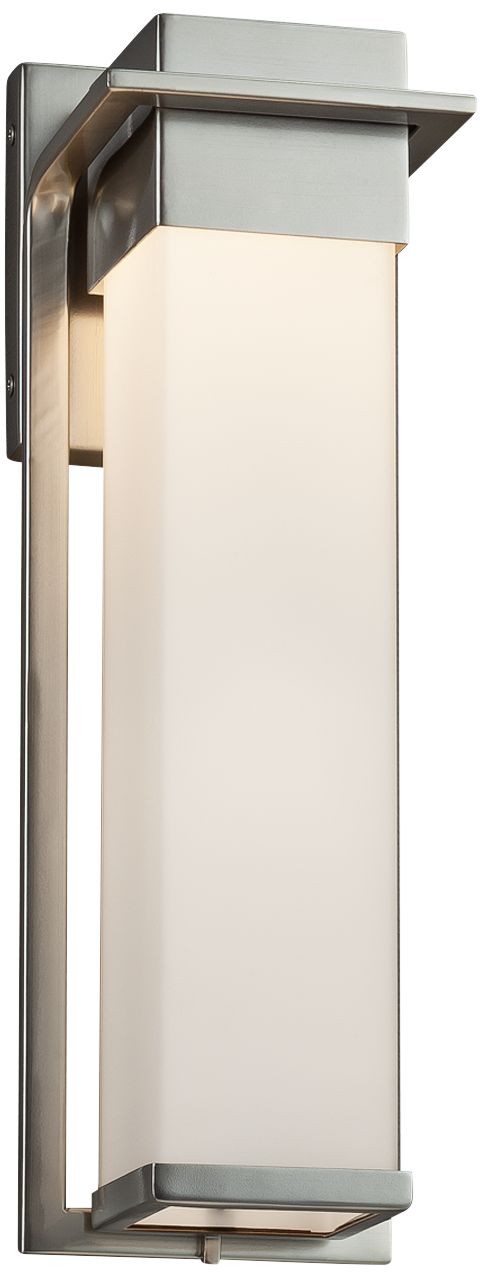 Fusion Pacific 16 1/2" High Nickel LED Outdoor Wall Light