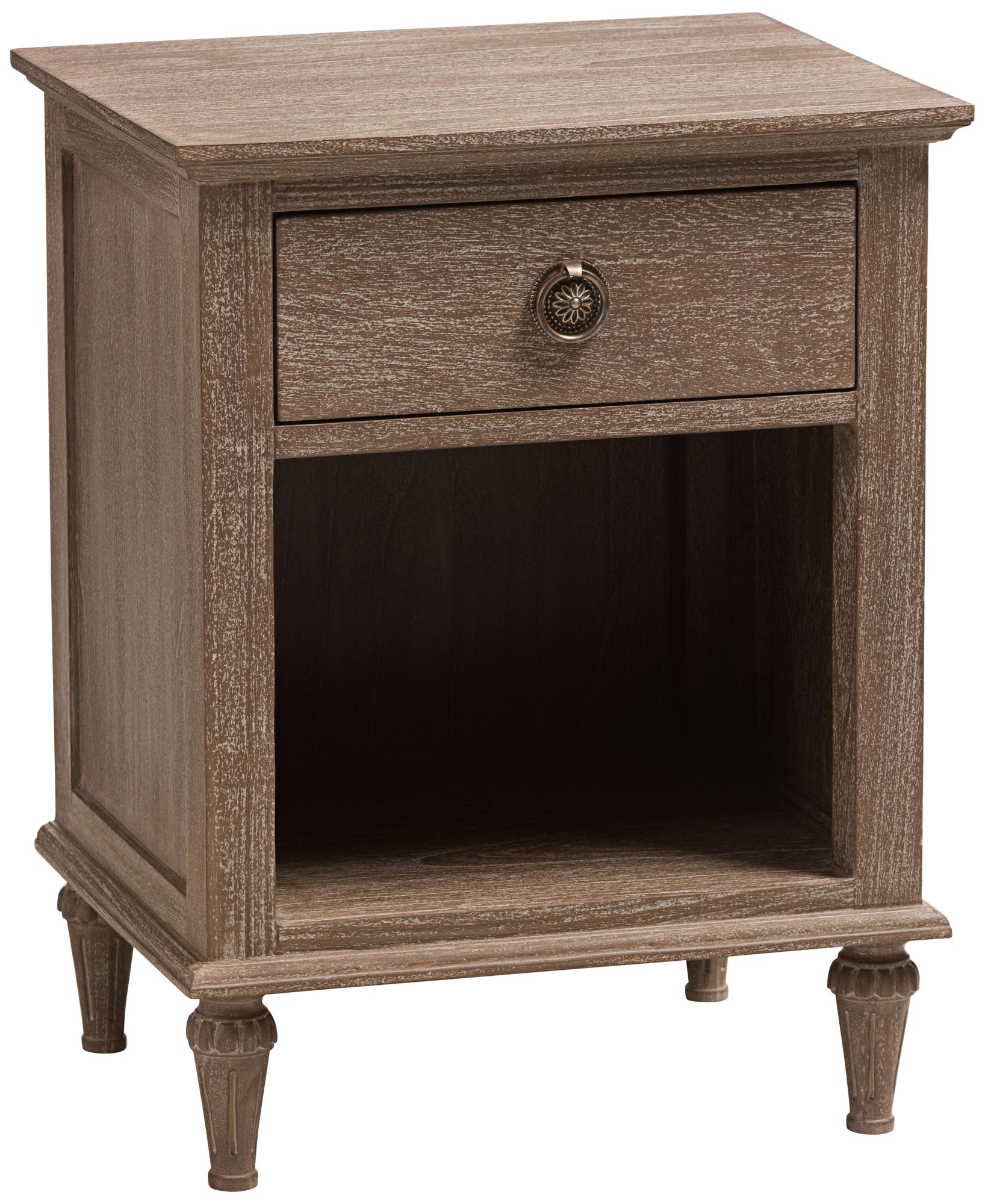 Venezia 19 3/4" Wide Gray Wash 1-Drawer Nightstand