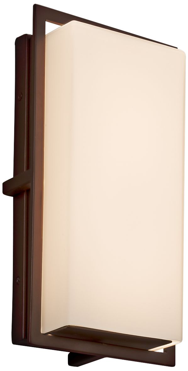 Fusion Avalon 12" High Opal Glass Bronze LED Outdoor Wall Light