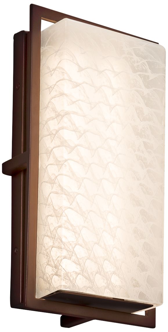 Fusion Avalon 12"H Weave Glass Bronze LED Outdoor Wall Light