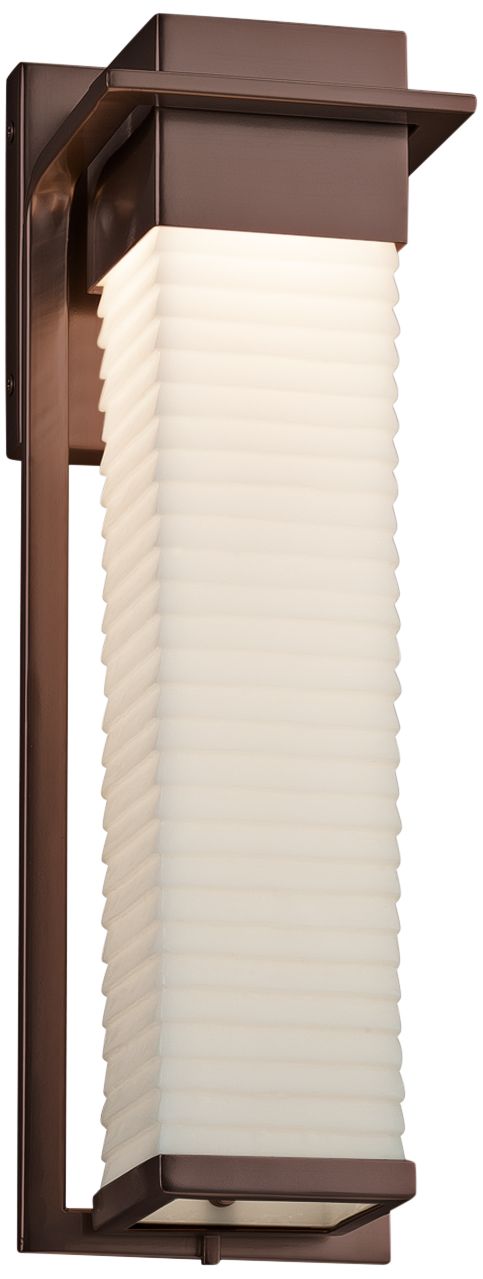 Porcelina Pacific 16 1/2" High Bronze LED Outdoor Wall Light