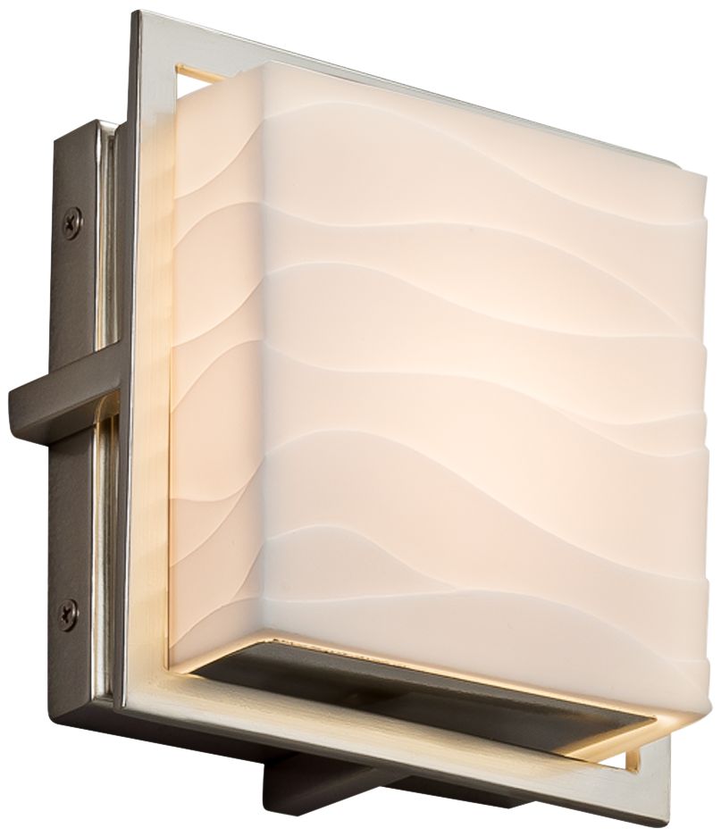 Porcelina Avalon 6 1/2" High Nickel LED Outdoor Wall Light